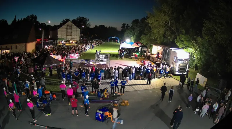 Night event captured by a timelapse camera